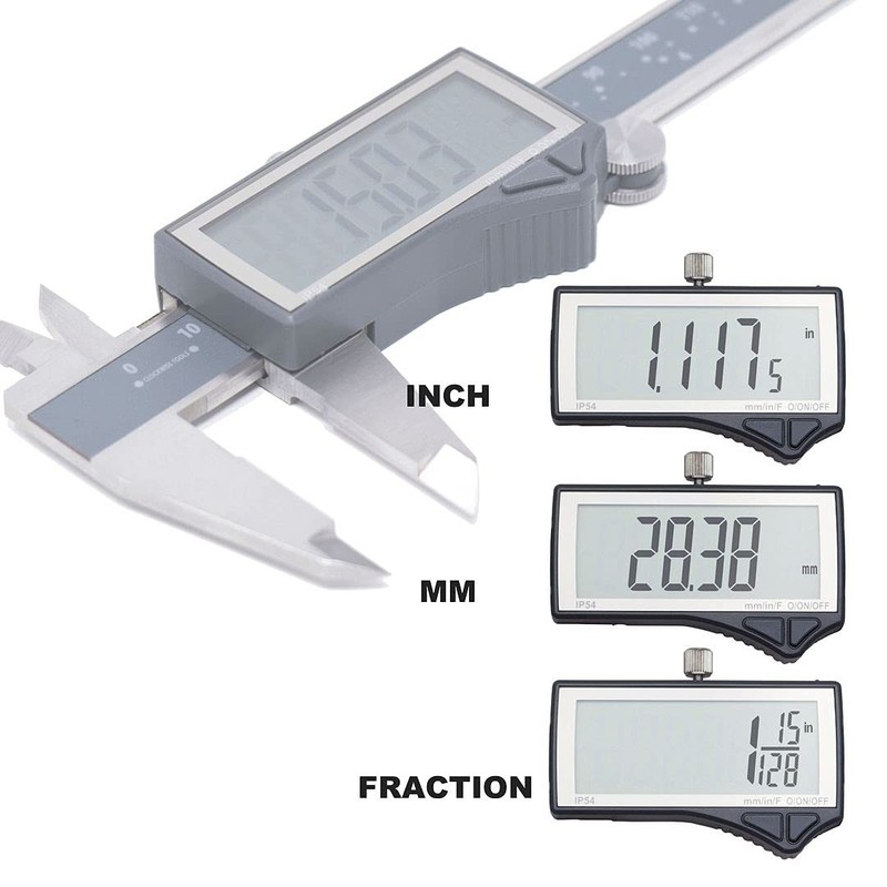 Clockwise Tools DCLR-1205 Electronic Digital Caliper Inch/Metric/Fractions Conve gallery