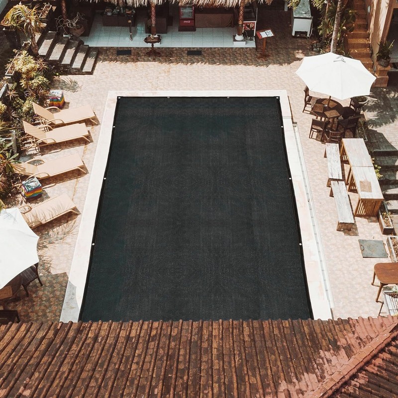 Pool Leaf Net Cover Screen Mesh 20x40ft Leaf Catcher In-Ground Swimming Pool gallery