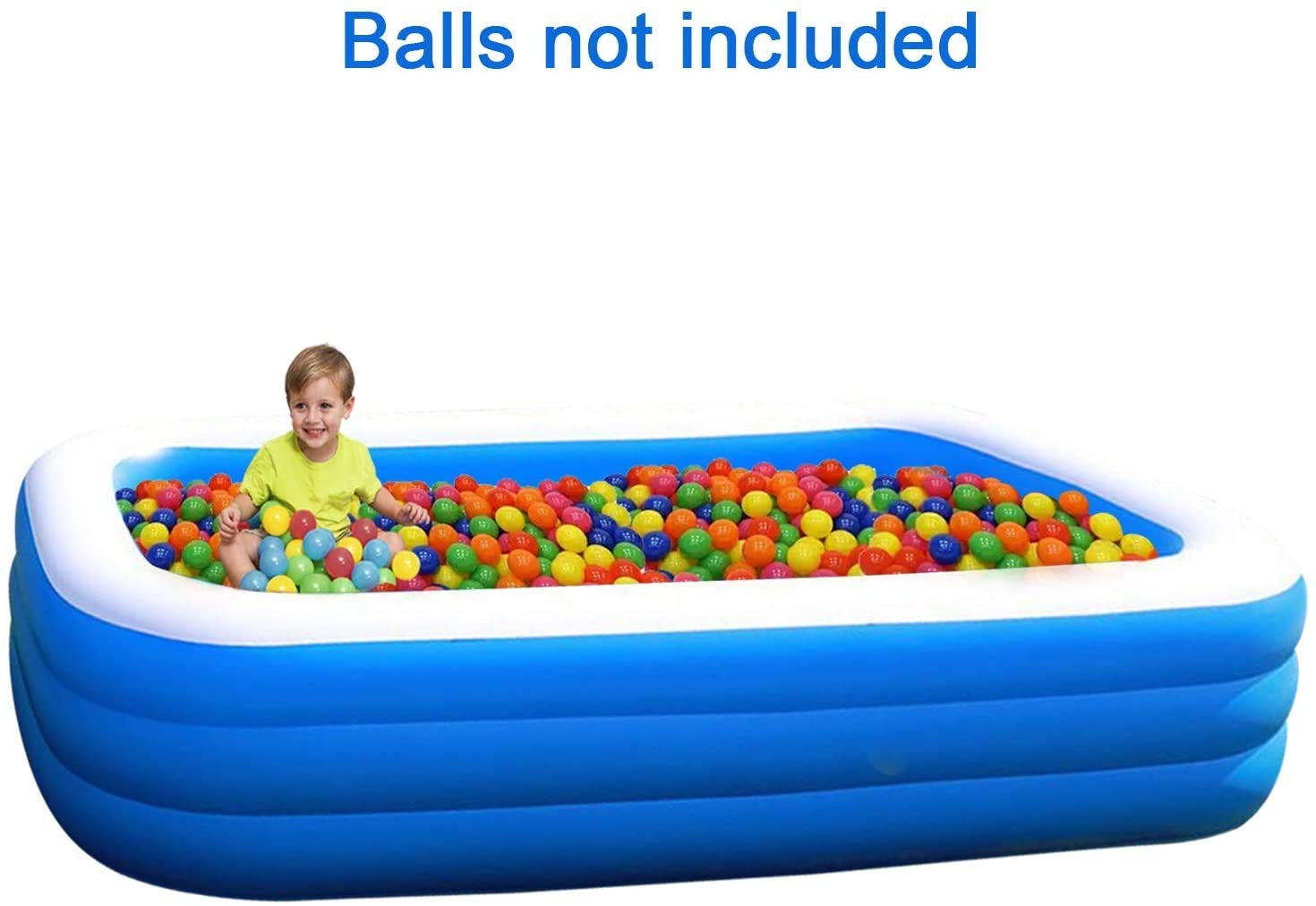 Kiddie Swimming Pool Extra Large Family Size - 120" x 72" x 22" Inflatable Fa... gallery