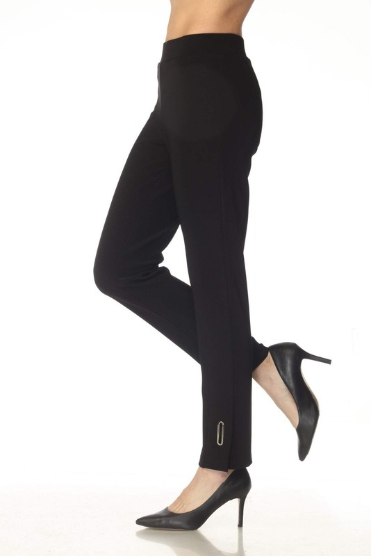 Joseph Ribkoff Black Pull On Slim Straight Pant 254045 gallery