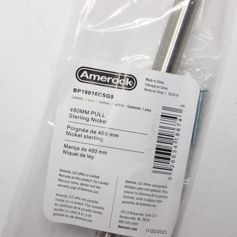 Amerock Bar Pulls 18-7/8 in. (480mm) Modern Sterling Nickel Bar Cabinet Pull gallery
