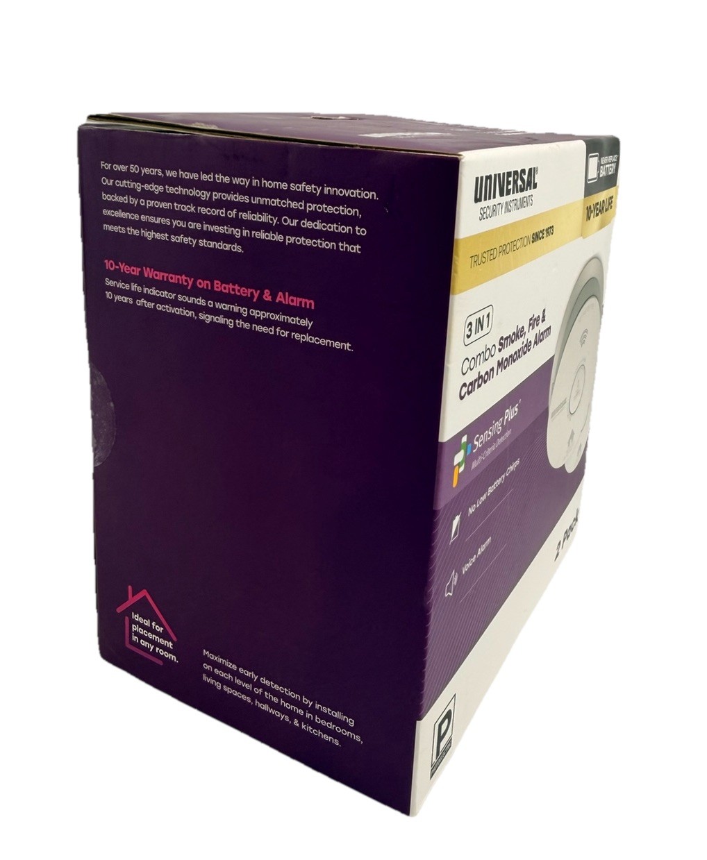 USI 2 Pack 10-Year Battery Combination Smoke & Carbon Monoxide Detector New gallery