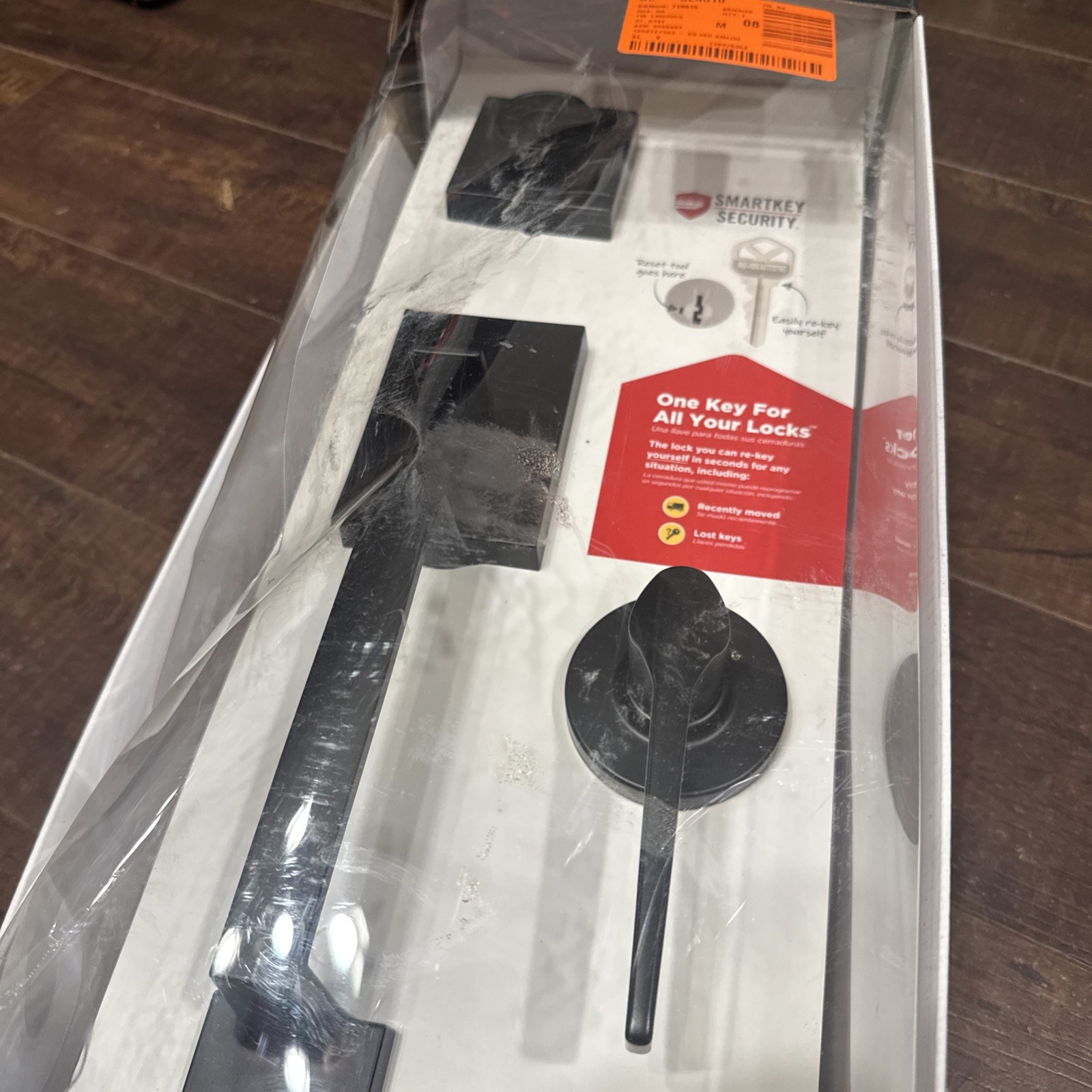 Kwikset Amador Front Entry HandleSet Hollis Lever Matte Black Deadbolt 96870-165 gallery