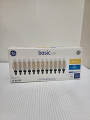GE Basic LED 12 Pack Light Bulbs Candelabra Base 475 Lumens 60w Soft White