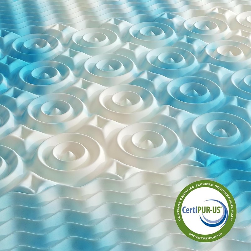 DUMOS 5-Zone Support Memory Foam Mattress Topper,Pain Relief,Cooling Gel Infused gallery