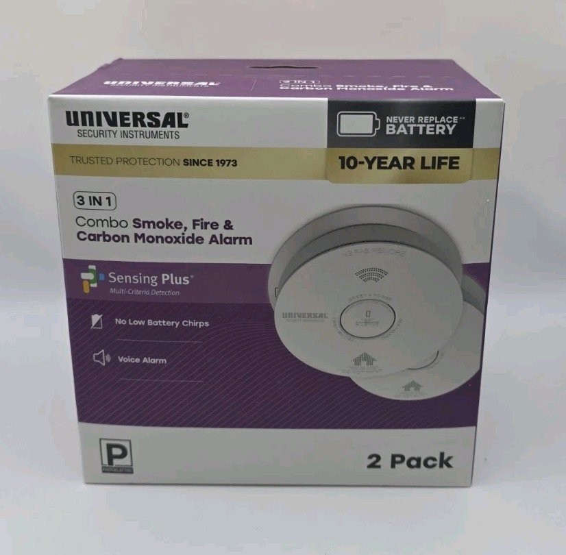 2 Pack 10-Year Battery Combination Smoke and Carbon Monoxide Detector w/ Voice gallery