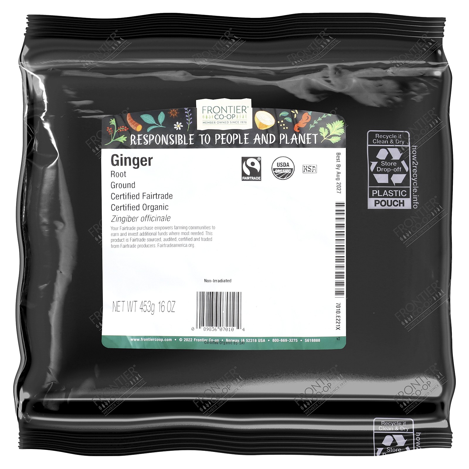 Frontier Natural Products Organic Powdered Ginger Root 16 oz 453 g Fair Trade, gallery