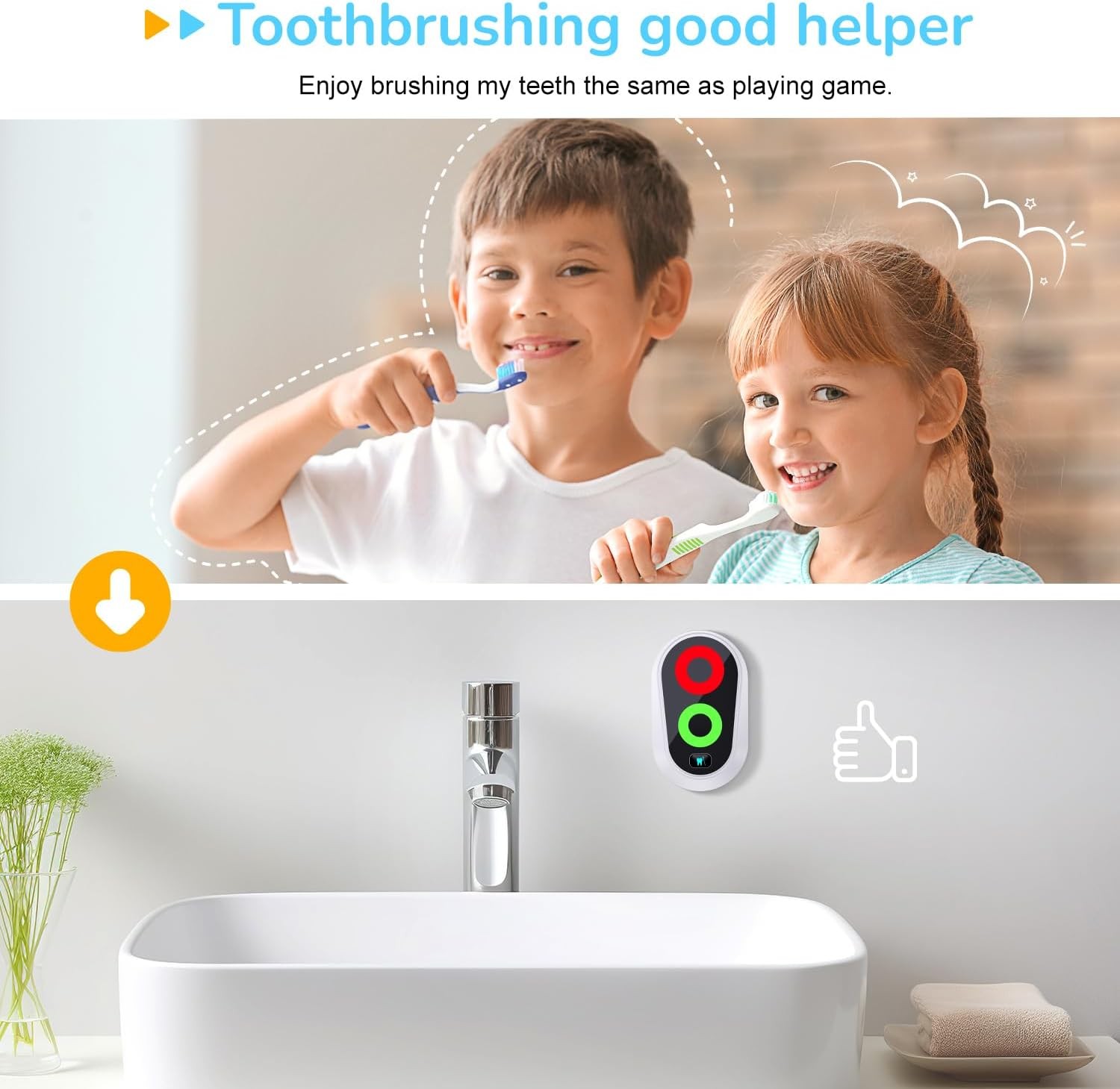 Toothbrushing Timer for Kids 2 to 3 Minutes, Funny Novelty Gift for Kids Adults, gallery