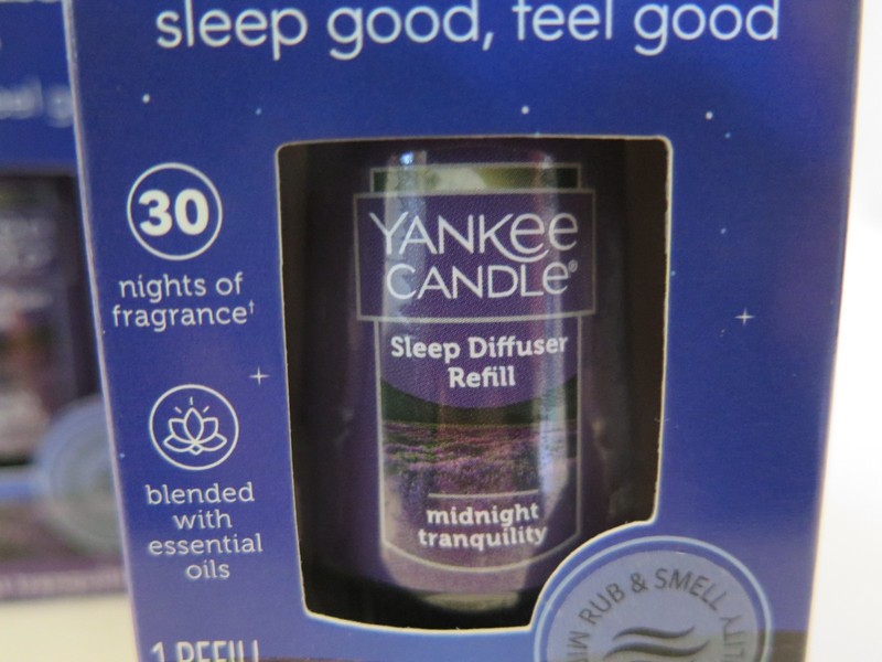 Yankee Candle Sleep Diffuser Refill - Lot of 2 - Midnight Tranquility - New - b1 gallery