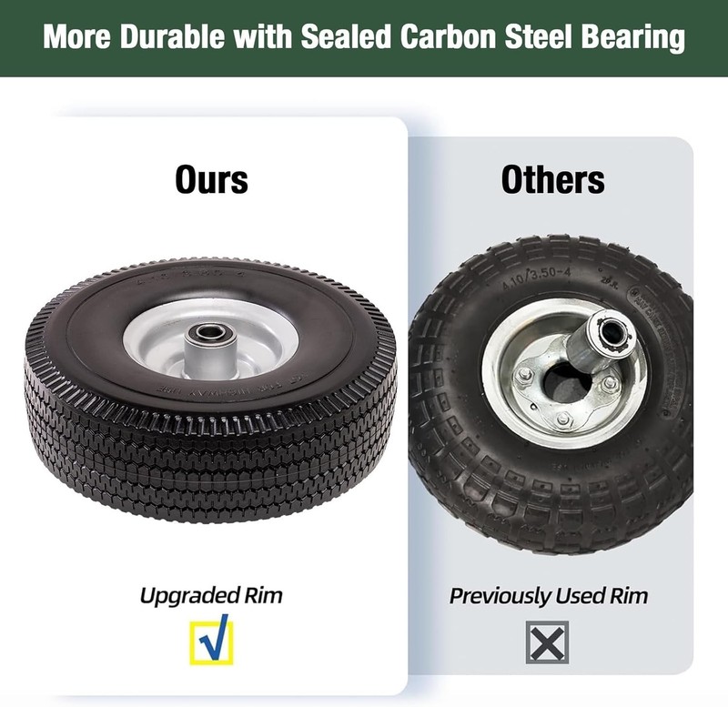 4.103.50-4 Polyurethane Solid Wheel Heavy Duty Tires for Garden Wagon Cart gallery