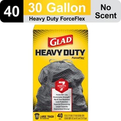 Glad ForceFlex Heavy Duty Drawstring Trash Bags 30 Gallon 40 Count
