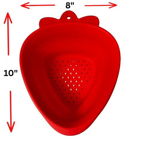 Target Sun Squad Strawberry Silicone Collapsible Colander Strainer Red 10” Kitch gallery