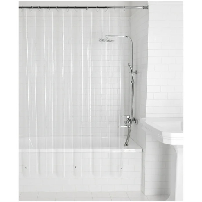 Mainstays Light Weight PEVA Shower Liner, Clear gallery