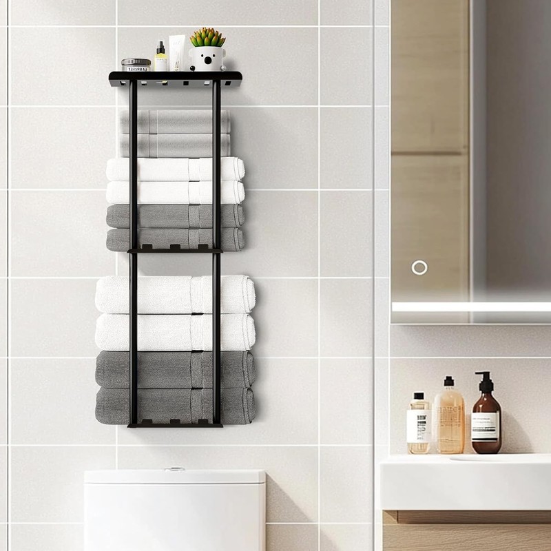 Bathroom Towel Storage Rack, Wall Mounted Bathroom Towel Rack, 30 inch Heavy Dut gallery