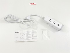 Tessan Surge Protector Power Strip, Flat Plug 6.5’ FT Cord, 9 Outlet 3 USB-A