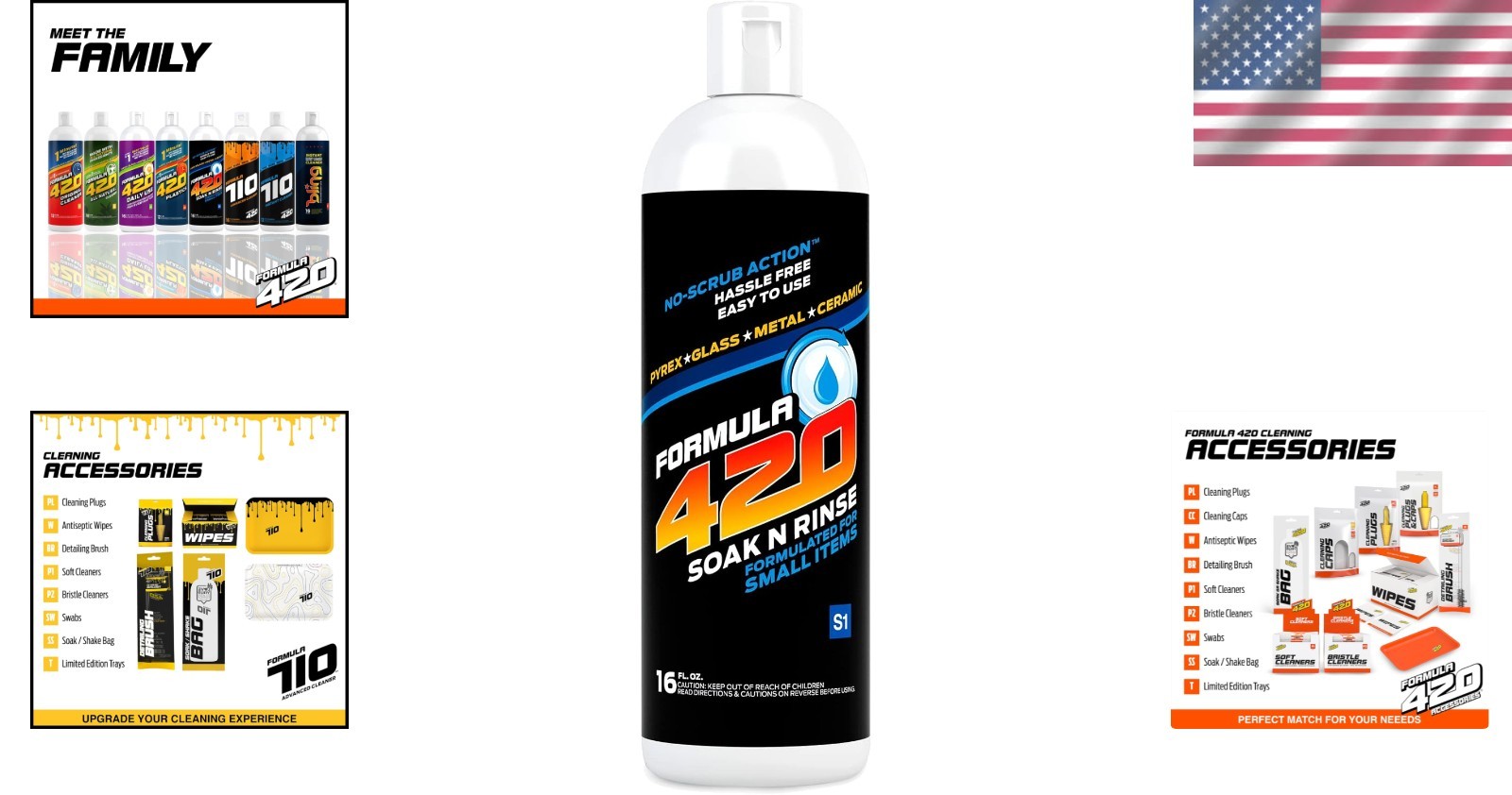 Natural Scent Soak-N-Rinse 16 oz: Effortless Cleaner for Water Pipes & Dab Rigs gallery