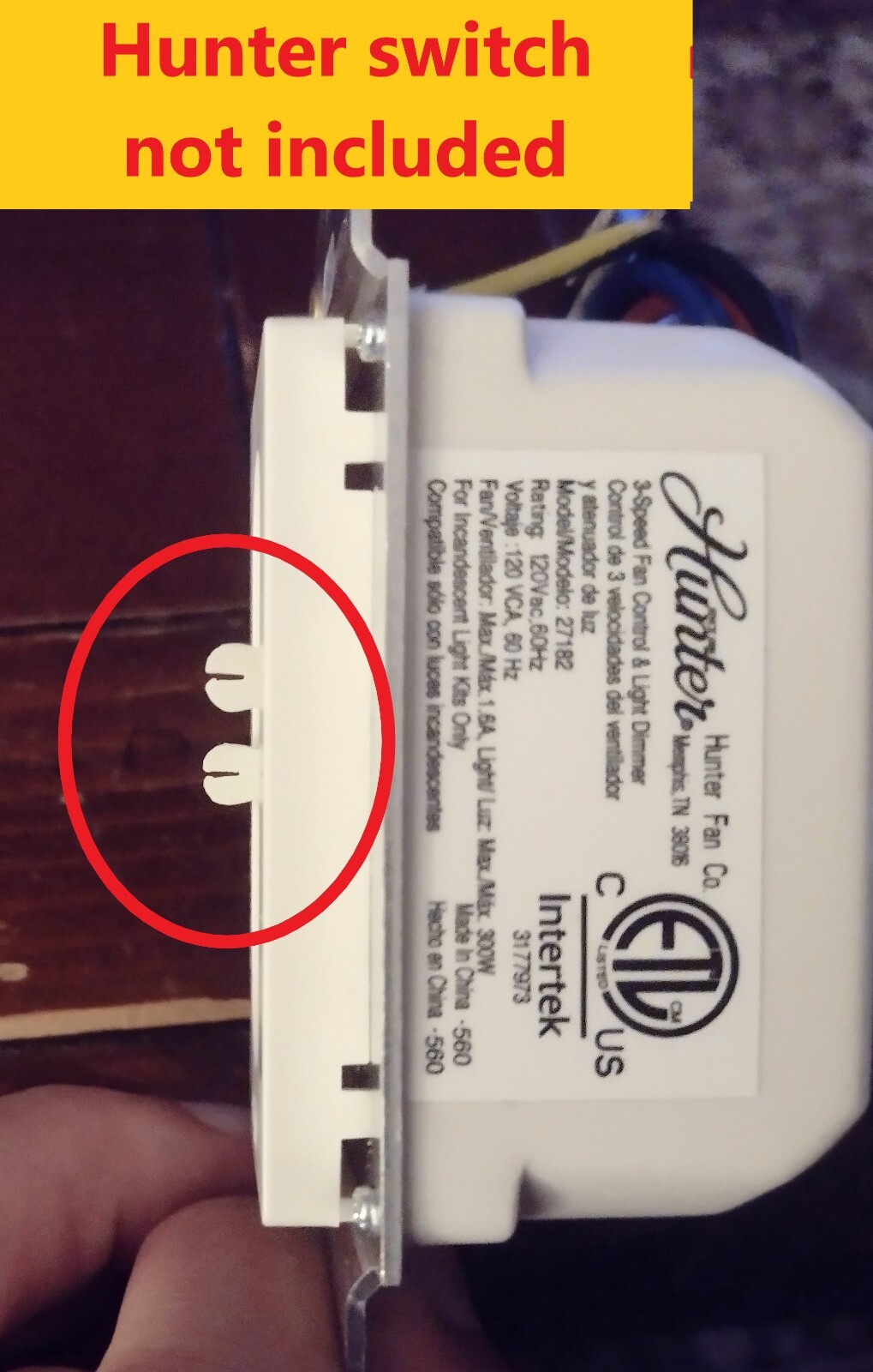 3x Hunter dual split dimmer replacement slider half knob - 3d printed knob gallery
