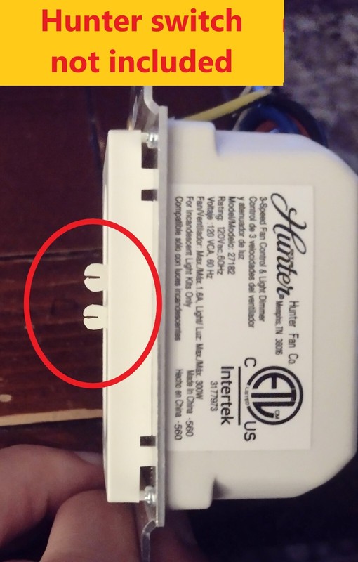 3x Hunter dual split dimmer replacement slider half knob - 3d printed knob gallery