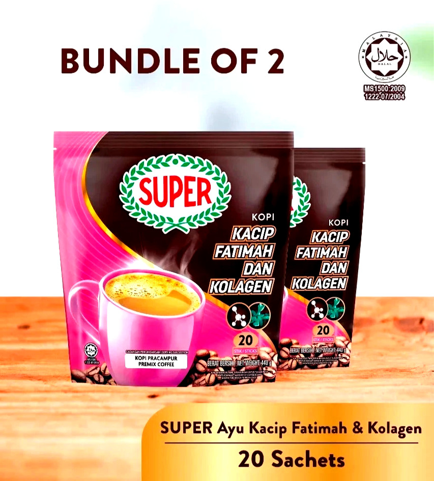 Super Power 5-In-1 Instant Coffee with Collagen 20 Sticks x 22g (Pack of 2)~2027 gallery