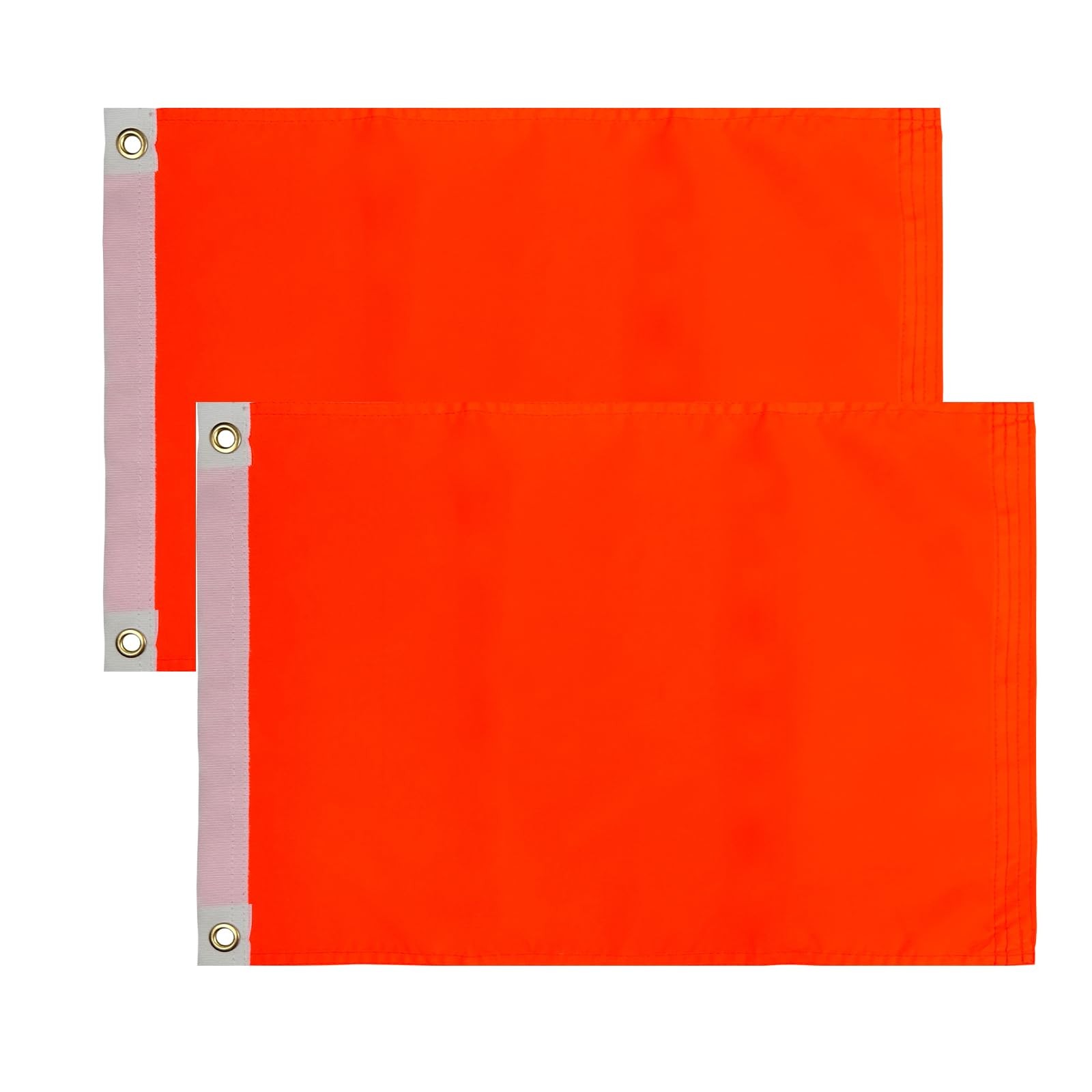 Orange Safety Flag 9X12 Inch 2 Pack for Boat UTV ATV, Vivid Color Warning Ora... gallery
