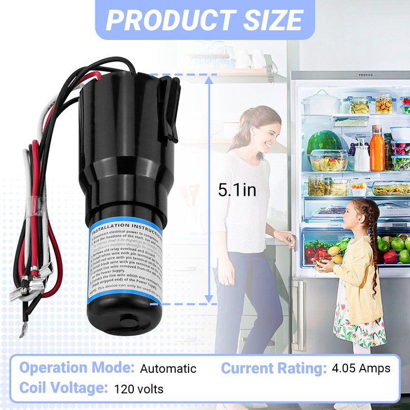 9 Pack 3 in1 Start Hard Start Kit Refrigerator Relay Capacitor Overload RCO810 gallery