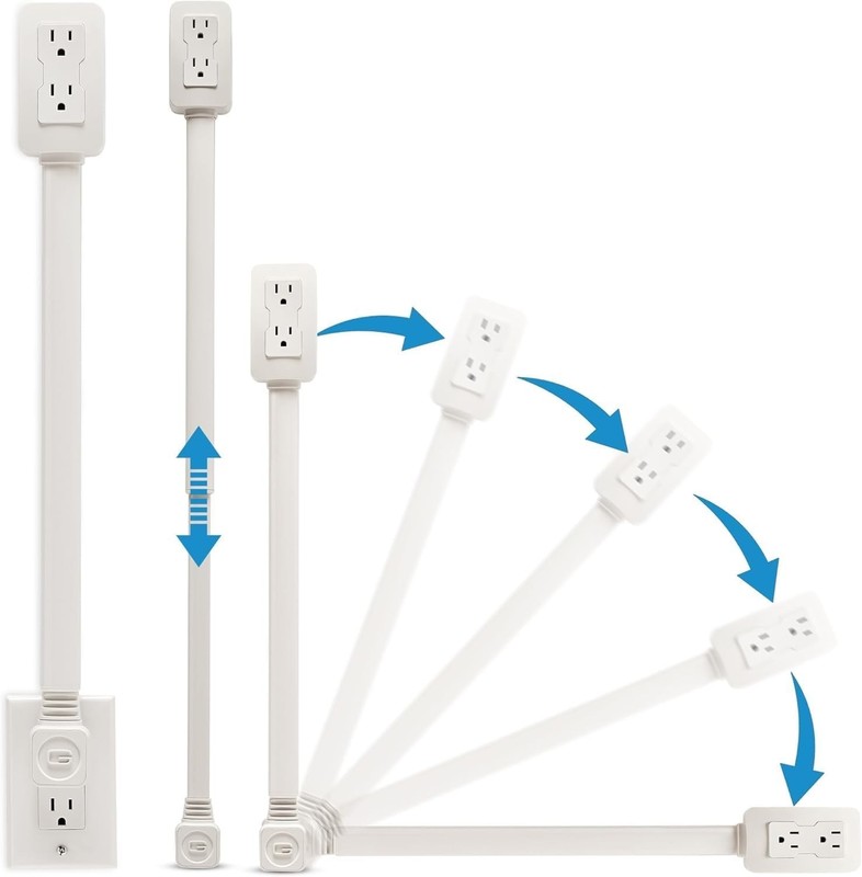 Rotating Electrical Outlet Extender, 2 AC Outlets gallery