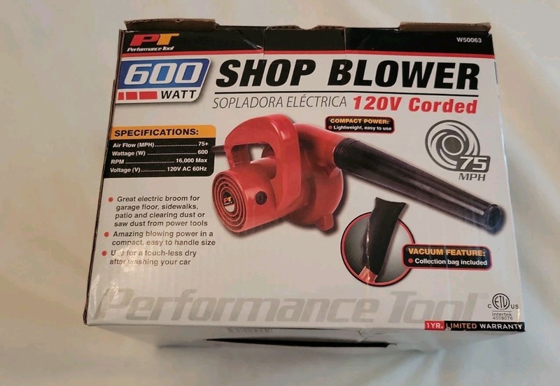 Performance Tool W50063 600W Compact Air Blower for Garages & Workshops gallery