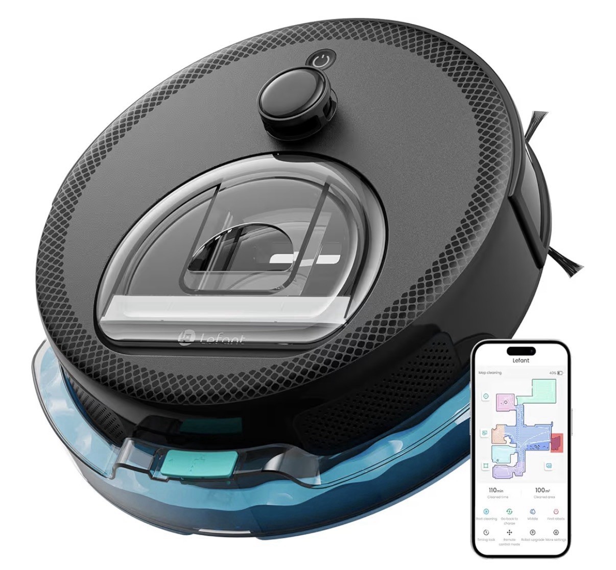 LiDAR Robot Vacuum and Mop, Smart Mapping and Obstacle Avoidance, Tangle-Free... gallery