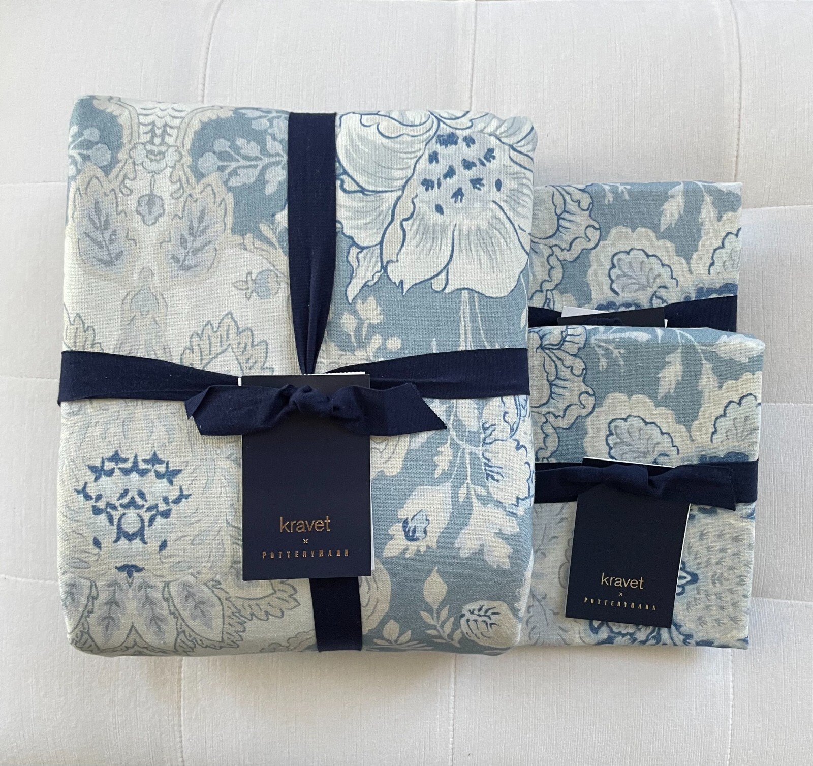 Pottery Barn KRAVET ARBORETUM PETITE FLORAL Duvet Full Queen & 2 Euro Shams NWT gallery