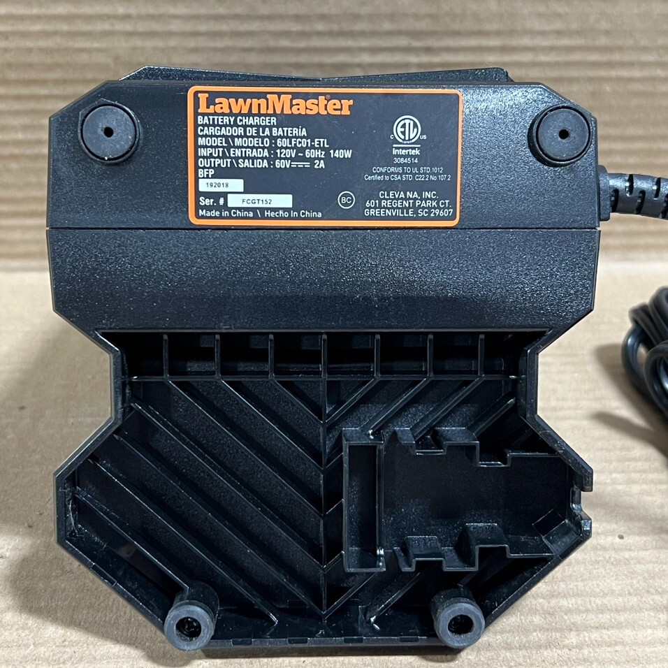 LAWNMASTER BATTERY CHARGER MODEL 60LFC01-ETL 60V Max Lithium-Ion Craftsman gallery