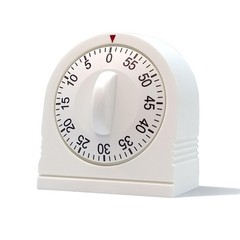 60 Minute Wind Up Timer, Visual Mechanical Timer with Loud Alarm, Manual Countd
