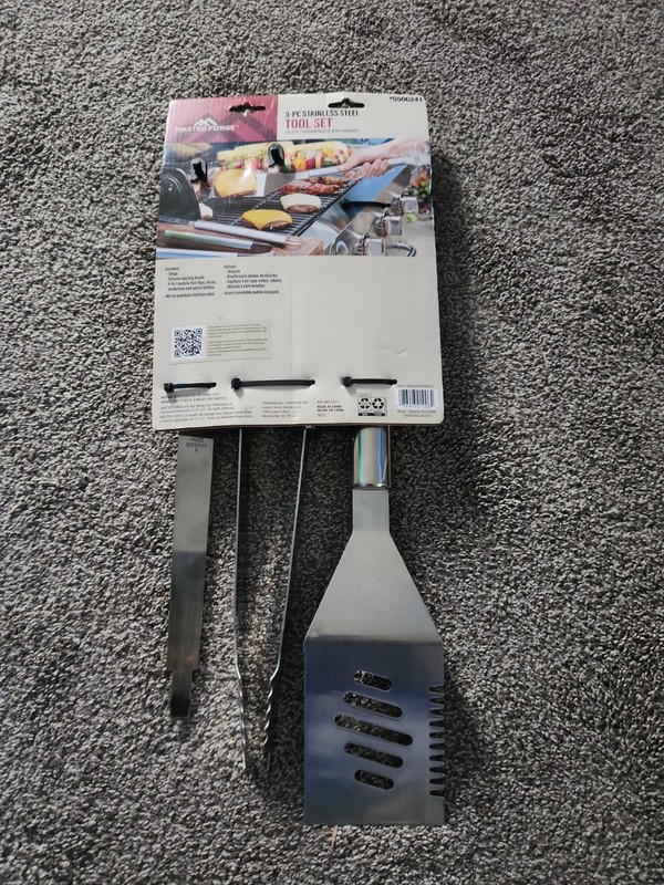 Master Forge BBQ Tool Set Stainless Steel Grill Accessories 3 Pc Gift New Box gallery