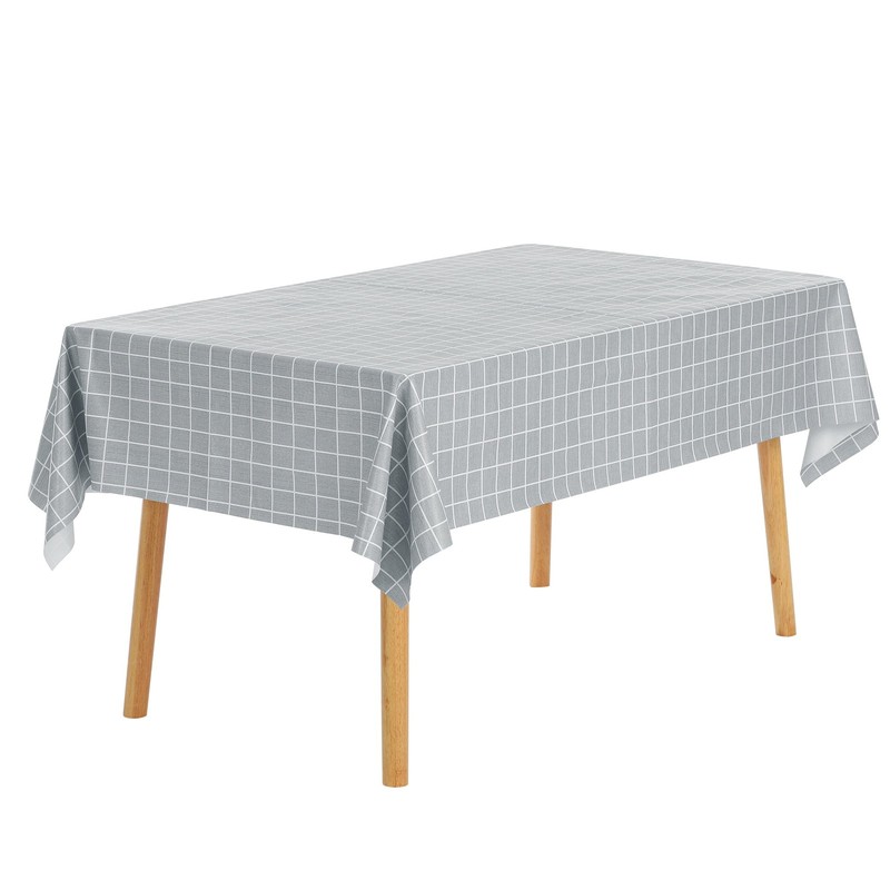 1 Pack Rectangle Tablecloth Waterproof Polyvinyl chloride Table Cover Black gallery