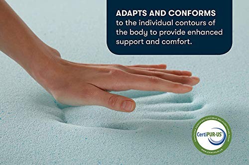 ThermaGel Cooling, Pressure-Relieving Memory Foam Mattress Queen 79"x59" Blue gallery