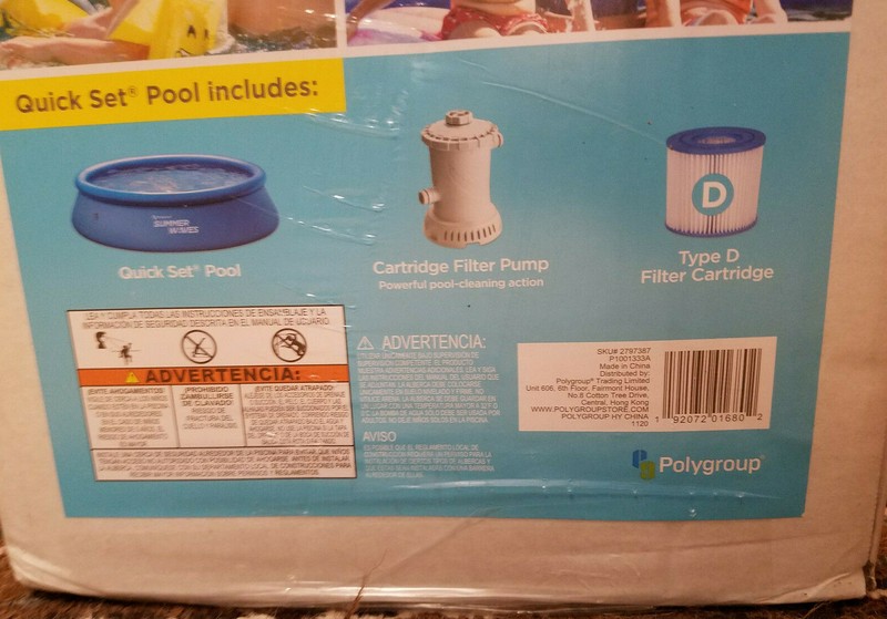 Summer Waves 13' x 33" Quick Set Ring Above Ground Swimming Pool Set (Polygroup) gallery