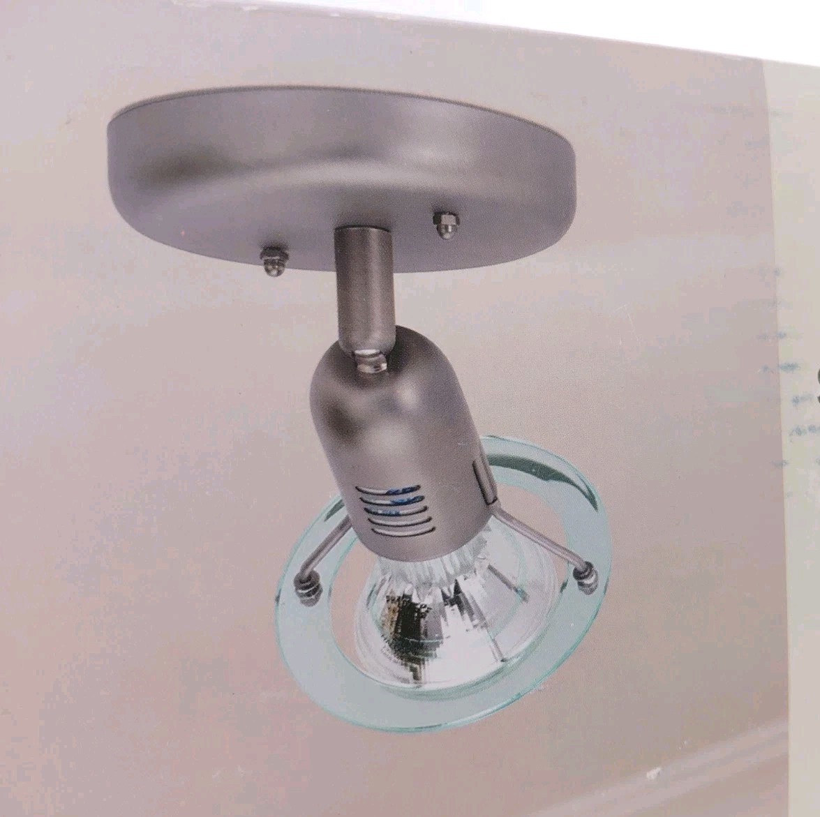 1 Head Track Spot Light Ceiling Flush mount Fixture Brushed Nickel gallery