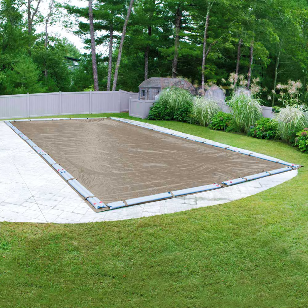 25' x 45' Rectangle In-Ground Swimming Pool Winter Cover 12 Year - Sand gallery