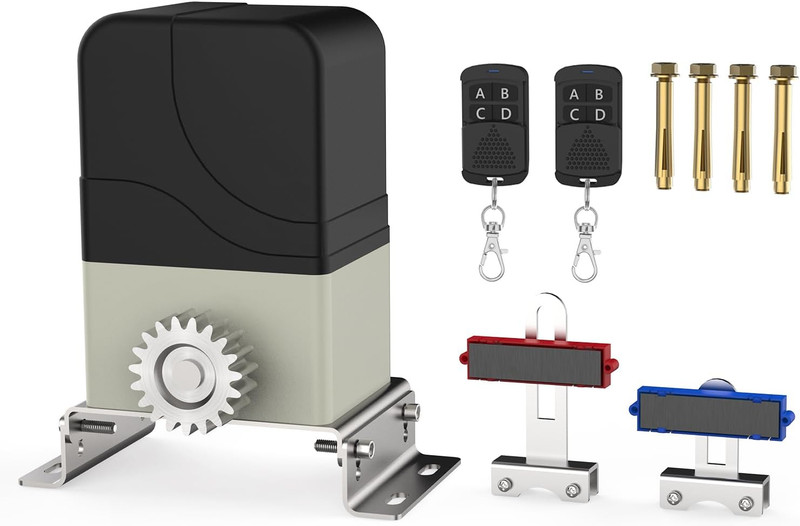 Automatic Sliding Gate Opener 900Lbs with 2 Remote Controls, Rack Driven Electri gallery