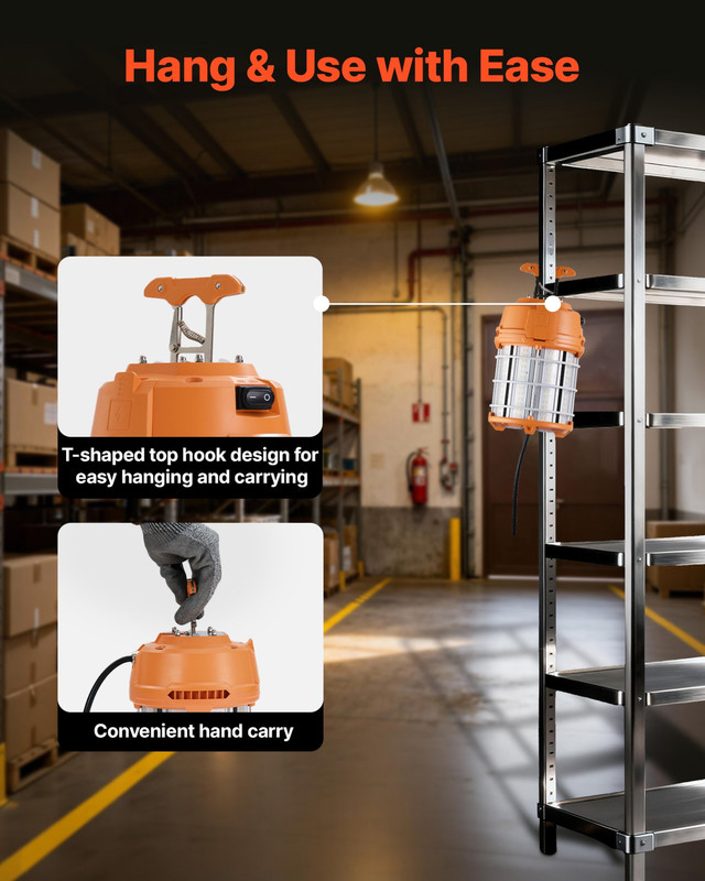 LED Temporary Work Light | 100W, 14400 lm, 5000K | Durable, Water-Resistant | Li gallery