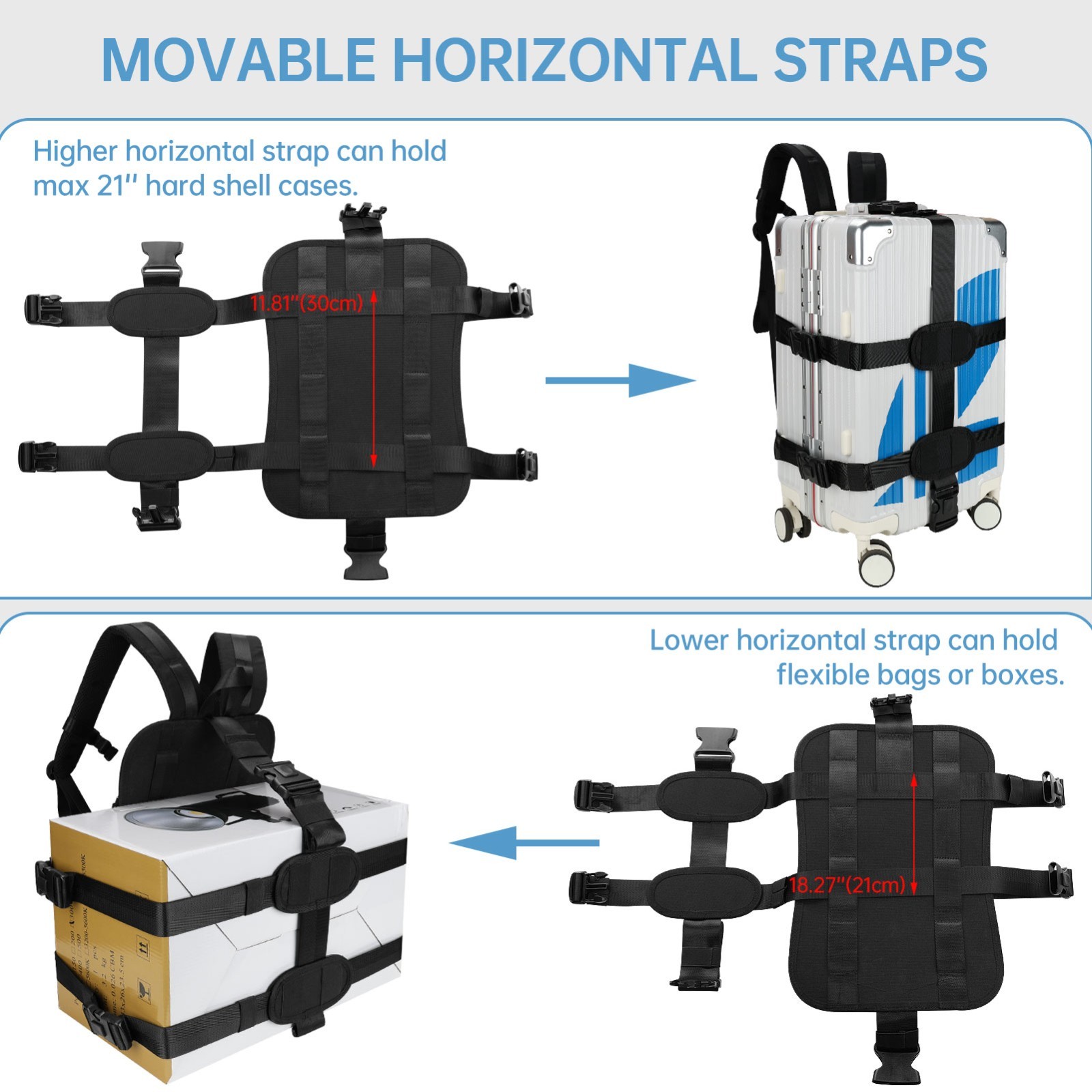 Backpack Carrying System with Adjustable Strap – for tool case or hand baggage. 3