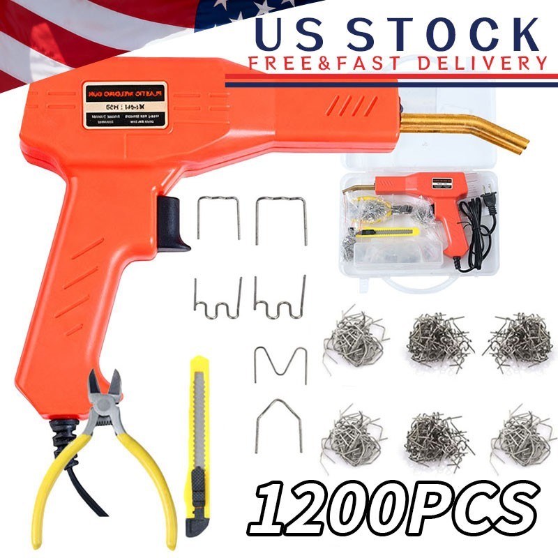 Plastic Welder Kit Soldering Hot Stapler Bumper Repair Welding Gun 1200 Staples gallery