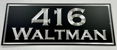 Engraved Custom Reflective House Number Street Address Metal Mailbox 12×5 Sign