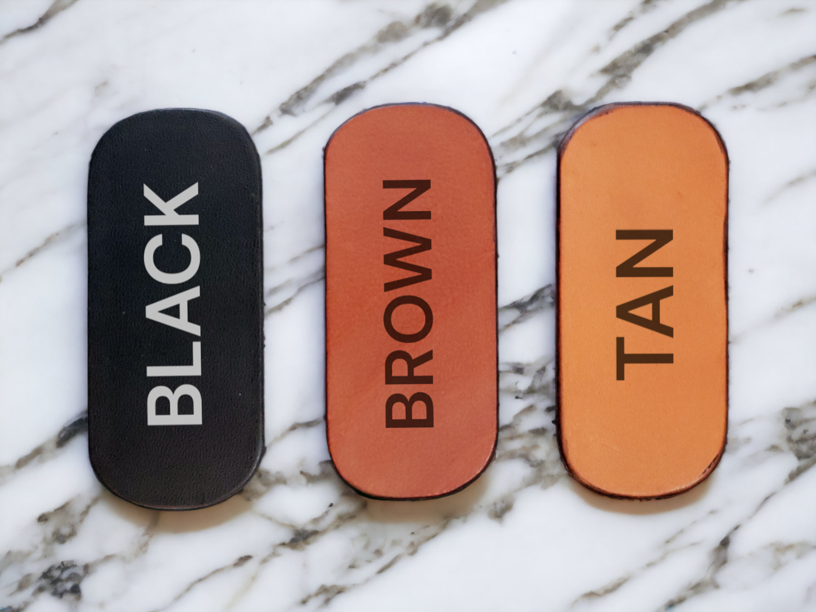 Personalized Leather valet tray, your uppercase initial, choose from 3 colors gallery