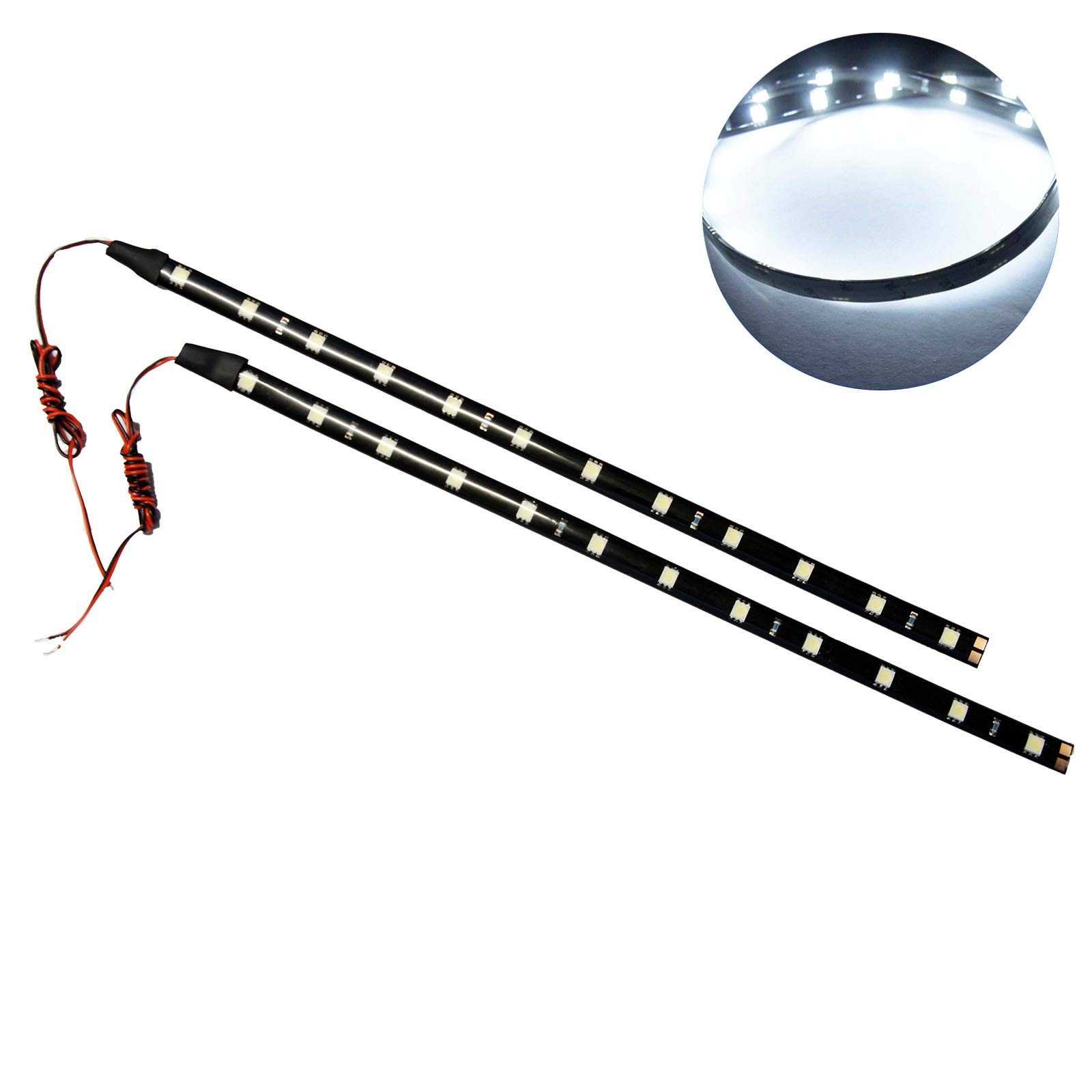 30cm 12" White Flexible Led Strips High Power Bright 5050 12 Smd Car Drl Under D gallery