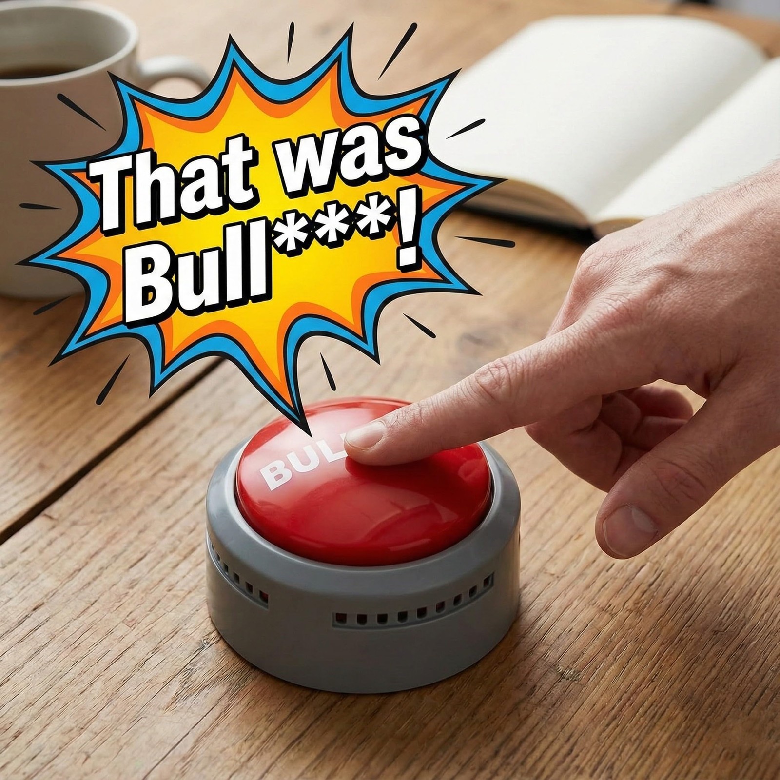 Bullshit Button – The Official Hilarious BS with Sound 1 Unit, Red gallery