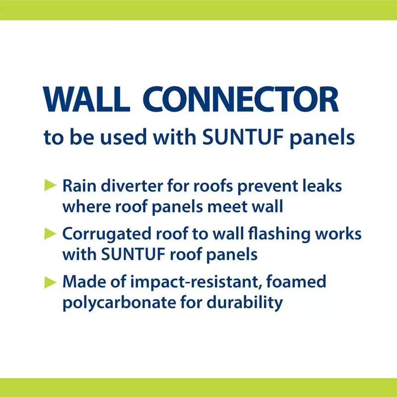4 Ft. Polycarbonate Wall Connector Flashing in Clear gallery