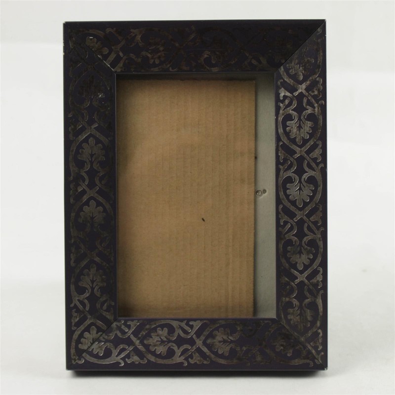 Mandala Pattern Picture Frame 4 x 5.5in Dark Purple Silver Accents gallery