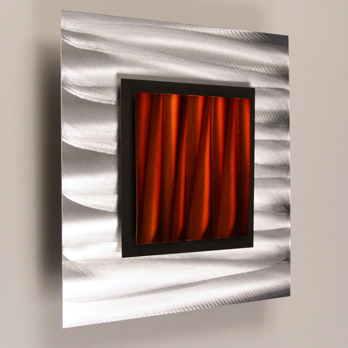 3 Piece Modern Contemporary Abstract Metal Wall Sculpture Art Painting Copper gallery