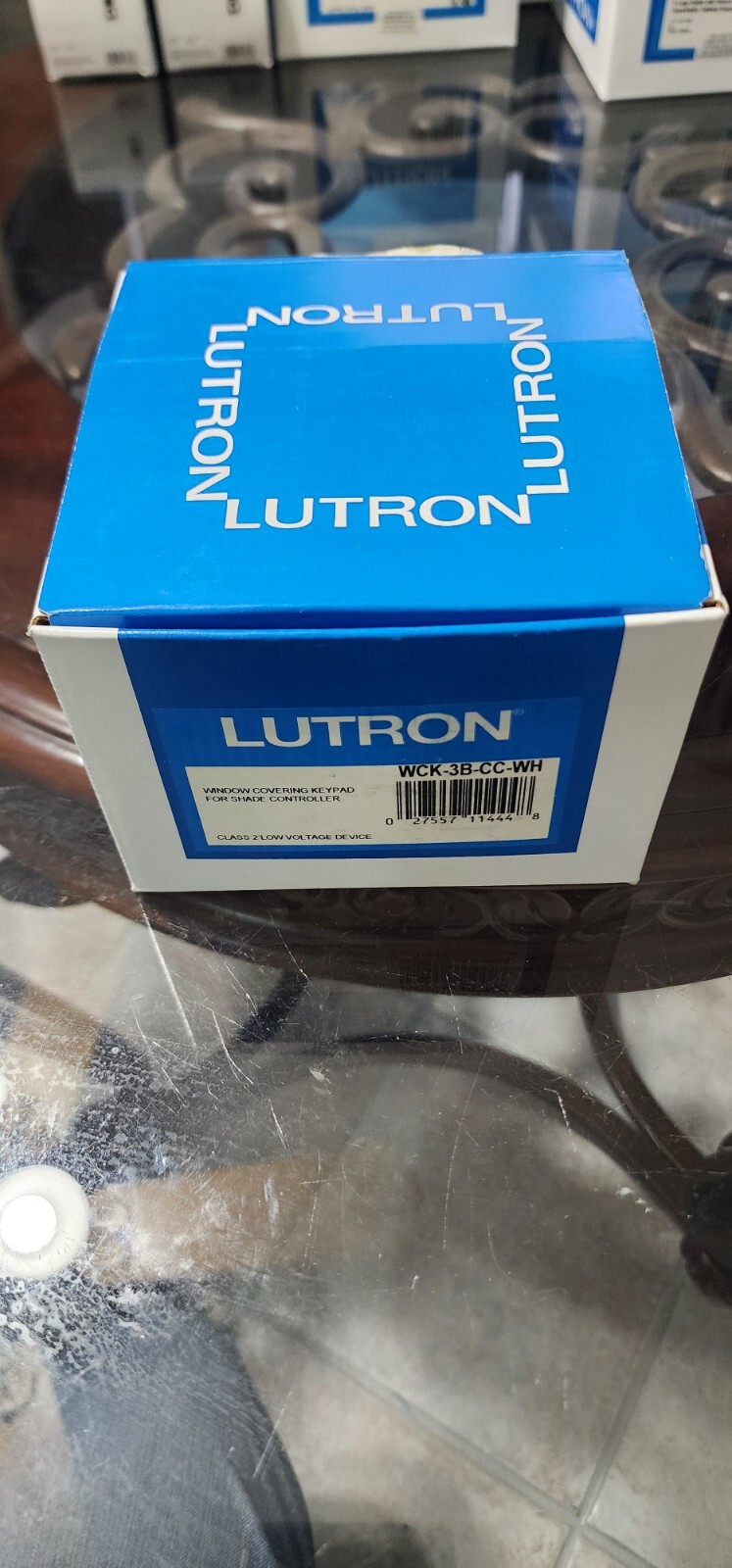LUTRON Window Covering Keypad WCK-3B-CC-WH Shade Blinds Controller Wall Switch gallery