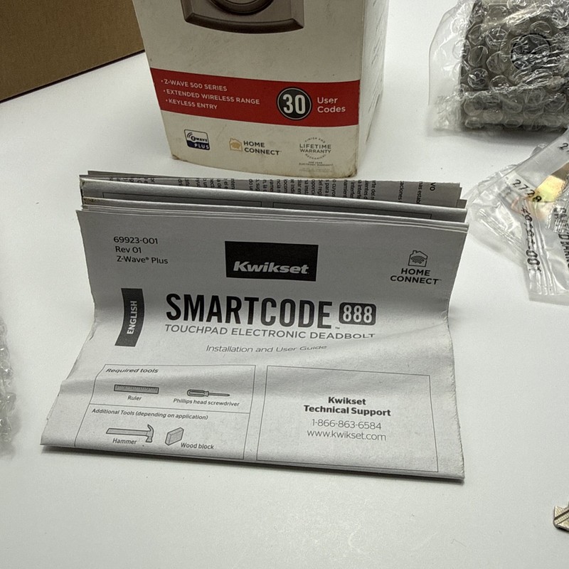 Kwikset SmartCode 888 Deadbolt Smart Lock Satin Nickel 98880-004 gallery